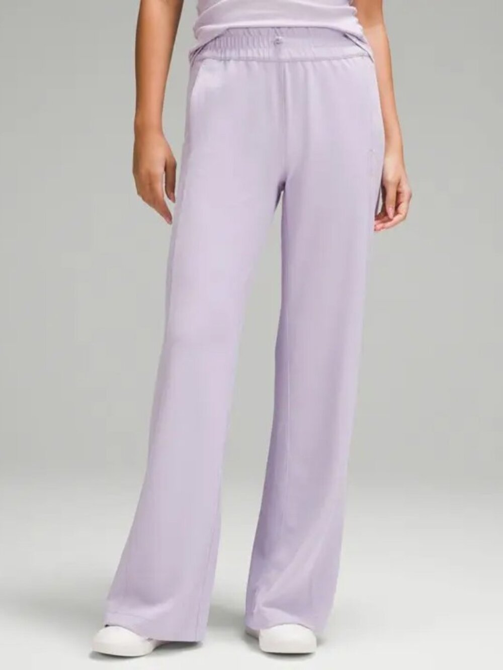 Lululemon Ribbed Softstreme MR Pant Lilac Ether | Wide Leg Lounge